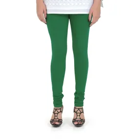 Women's Cotton Churidar leggings (Free Size) - Rich Green